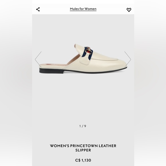 Gucci Princeton Leather Slipper White Size 38 - Picture 8 of 9
